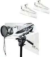 Capa de chuva para câmera DSLR JJC Protetor de capa de chuva para Canon, Nikon, Fujifilm, Sony, Olympus, Panasonic, Tamron Sigma, com uma lente de até 45,7 cm, material PE totalmente transparente -