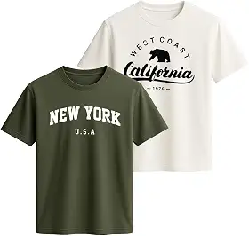 Combo 2 Camisetas Masculinas 100% Algodão Premium