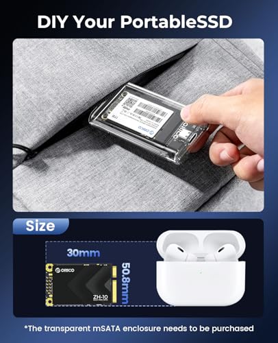 ORICO 2TB mSATA SSD SATA III, 5 Gbps 3D NAND Internes Solid State Laufwerk für Laptops Ultrabooks Desktop-ZH10 – Bild 7