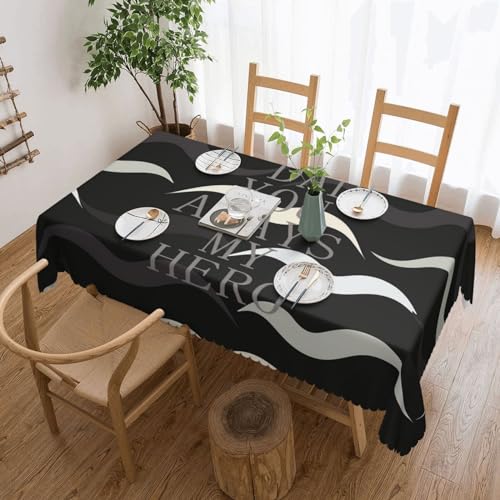 Nappe rectangulaire anti-tache et huile lavable pour table propre