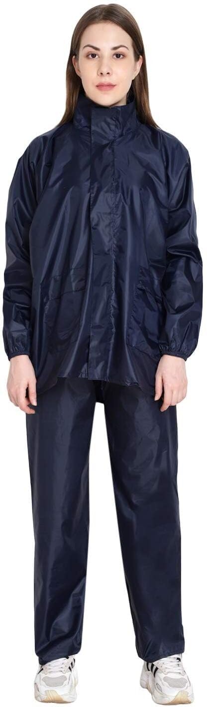 Casual Solid Women Raincoat (2001_Women Raincoat_Blue_2XL)-image-23