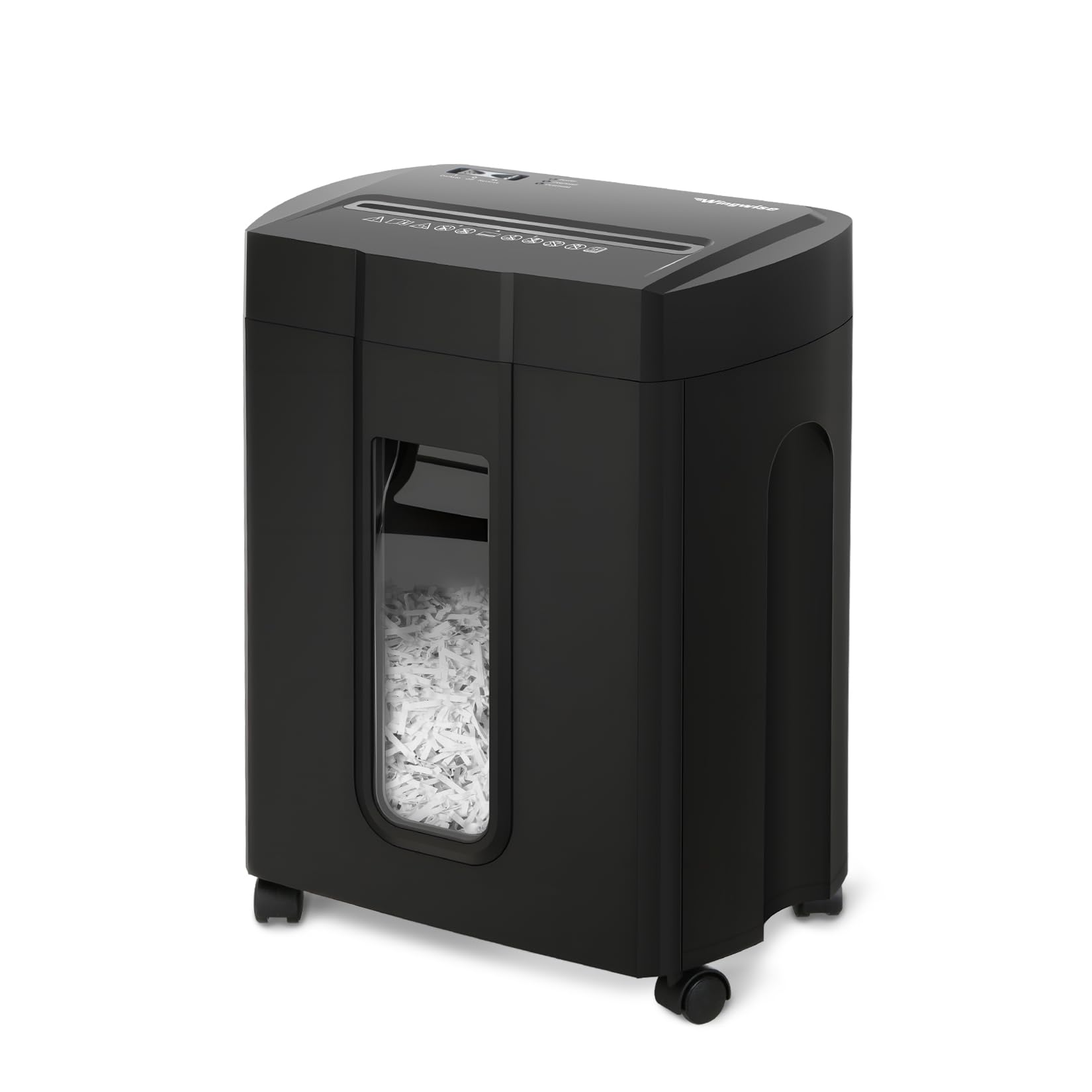 Low Noise 48dB Paper Shredder for Home, 15-Sheet Cross Cut, CD/Credit Card Office Shredder, 4.7 Gallons Wastebasket, P-4 High Security, Black