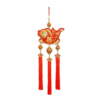 CALANDIS 2024 New Year Decoration Red Chinese Pendant for Wall Party Supplies Holiday | 1 Chinese New Year Hanging Decoration