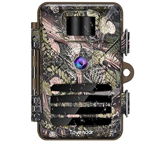 Tovendor Trail Cameras with Night Vision Motion Activated Waterproof, 16MP Game Camera No Glow for Wildlife Monitoring with 2.4'' LCD 90Â° Detecting Range