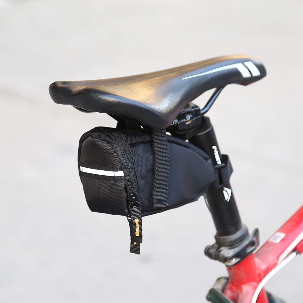 HOMPER Borsa Sella Bicicletta 1,5L Impermeabile - Tasca Rete, Riflettente, Supporto Fanale, Per Ciclismo E MTB - Foto 7