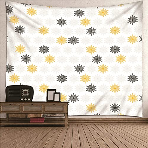 Tenture flocon de neige Isdreem grand tissu mural pour créer un salon scandinave chaleureux