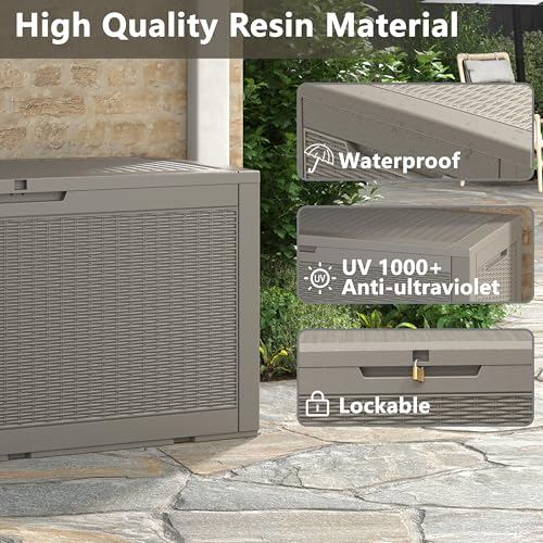 100gallondeckboxlockablerattanoutdoorstorageboxwaterproofoutdoorcontainerforpatiofurniturecushionspillow Urban Country Home Decor 100 gallon deck box lockable rattan outdoor storage box waterproof outdoor container for patio furniture cushions pillow urban country home decor