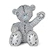 Me to You Me to You - Figura de Peluche con Purpurina, 8 cm, Color Plateado
