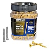 CAMNWAMN Deck Screws #8 x 1-1/2', 350 PCS, Wood Screws...