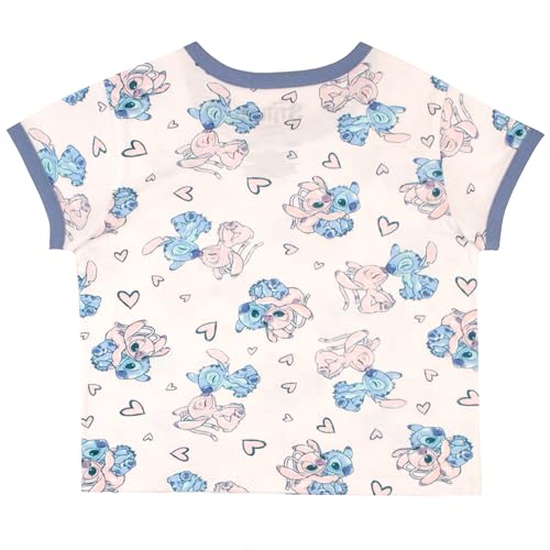 Disney Lilo and Stitch Girls Graphic Tees Short Sleeve T Shirts Lilo & Stitch All Over Print T Shirt 2 Pack Girls Tops4