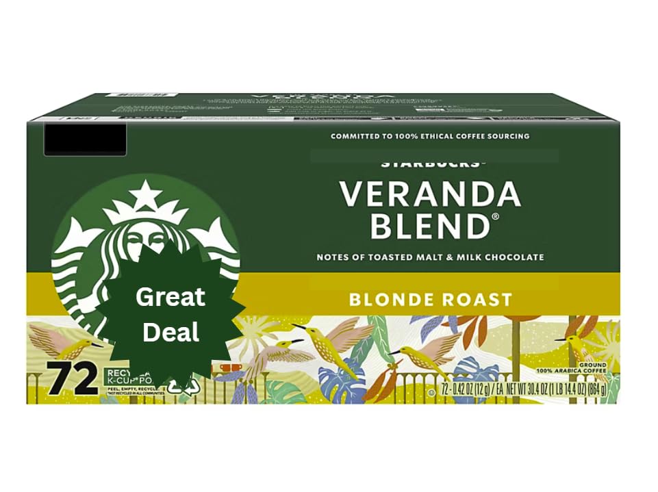 Veranda Blend Blonde Roast K-Cup Pods, 72 Count