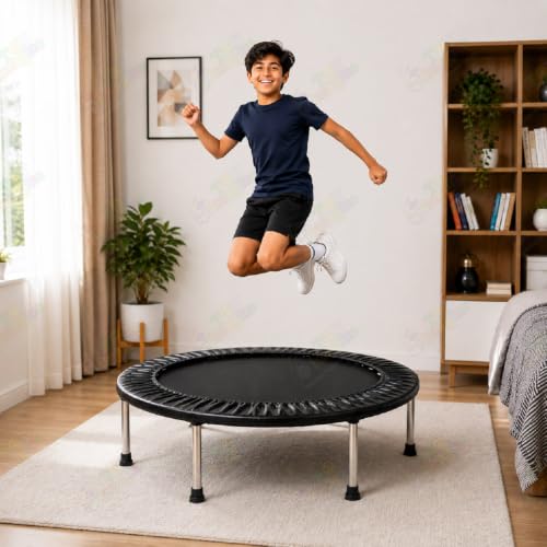 Image of Toy Imagine 48-Inch Mini Trampoline for Kids & Adults, Heavy-Duty Rebounder