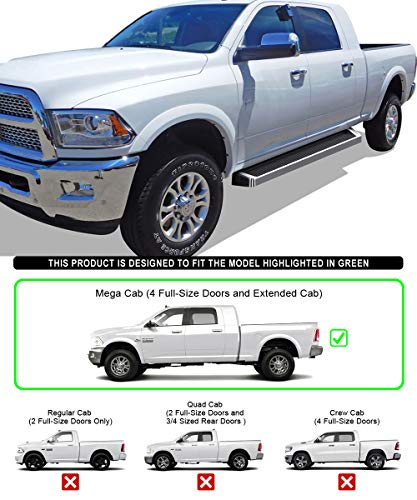 Estribos APS Premium 6in Dodge Ram 2500 3500 Mega Cab miniatura 2