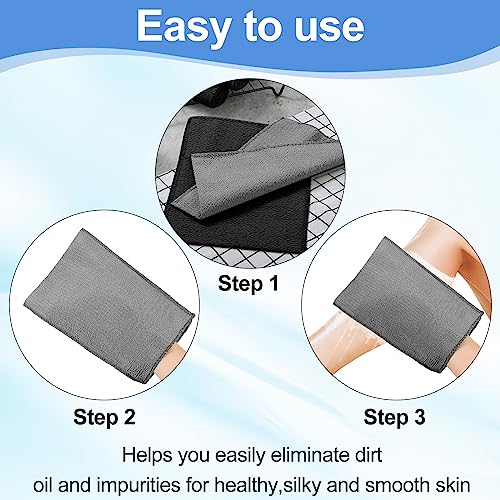 Image of Tatuo 12 Pack Korean Exfoliating Mitts, Italy Towel,9.5 x 5.7 in,3 Colors
