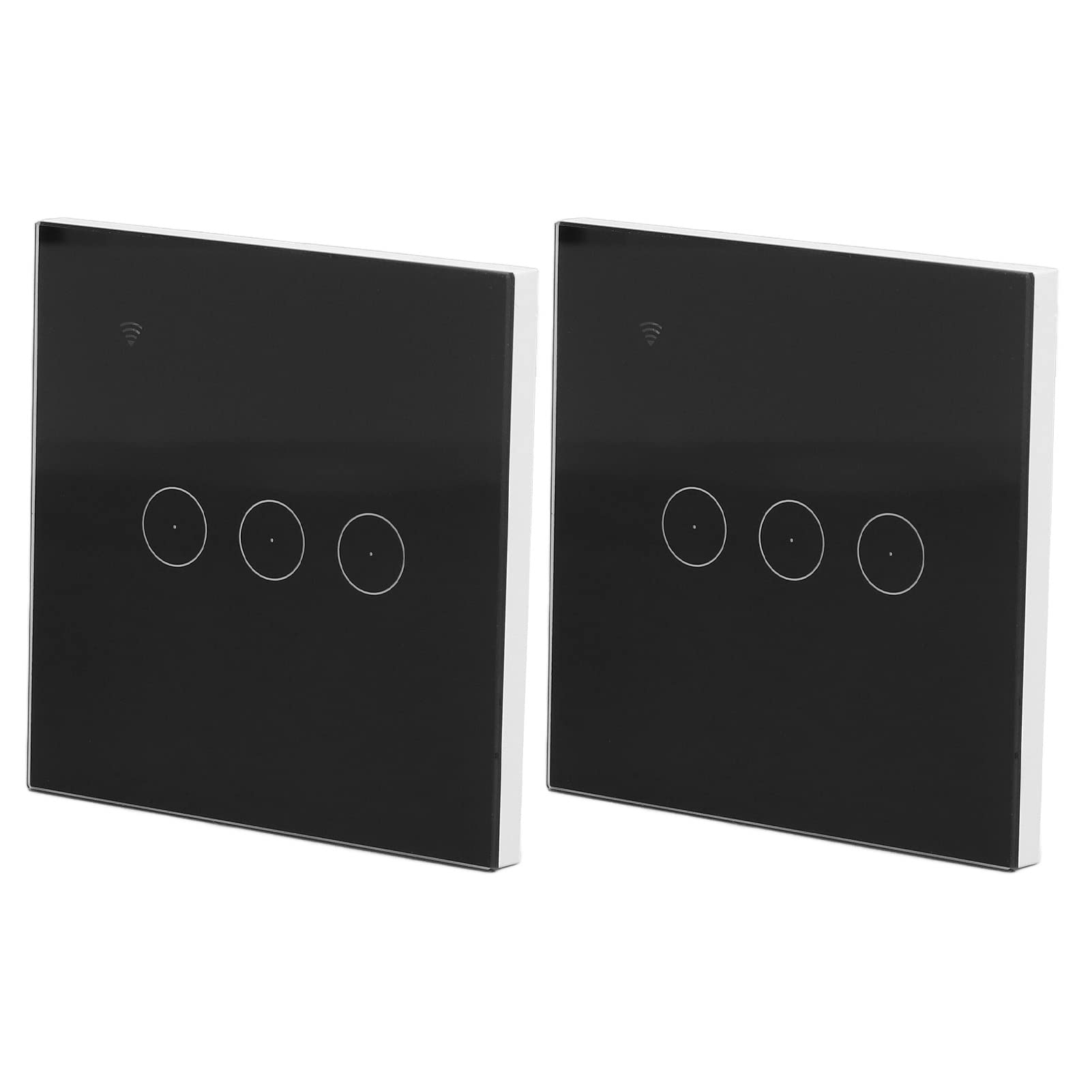 YWBL-WH Interruptor Inteligente de 3 Entradas, WiFi, Táctil, Control por Voz, Funciona con Alexa, Home, Interruptor de Luz Inalámbrico para el Hogar, Dormitorio y Oficina