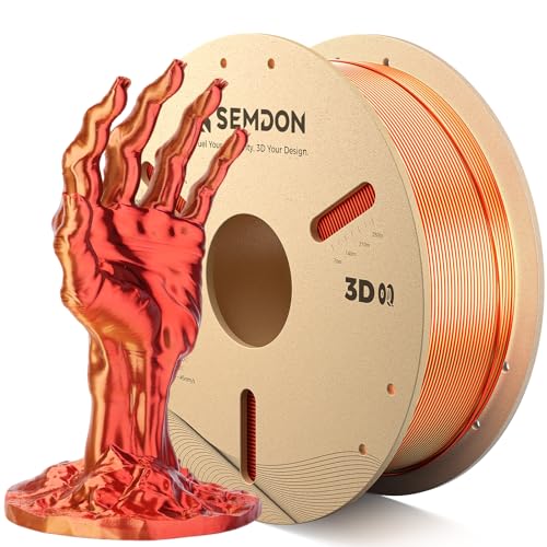 Image of 1.75mm PLA Filament, Dual-Color Silk PLA Filament Gold Red, 3D Printer Filament Fit for Most Printers and 3D Pen, 3D Printer Accessories,1KG(2.2lbs) /Spool