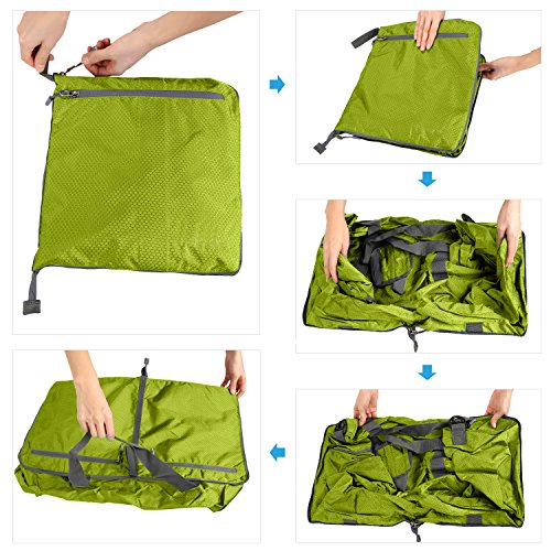 Foldable Duffle Bag,Super Lightweight Waterproof Travel Large Duffel Bag,Duffle Bag for Camping(Light Green)
