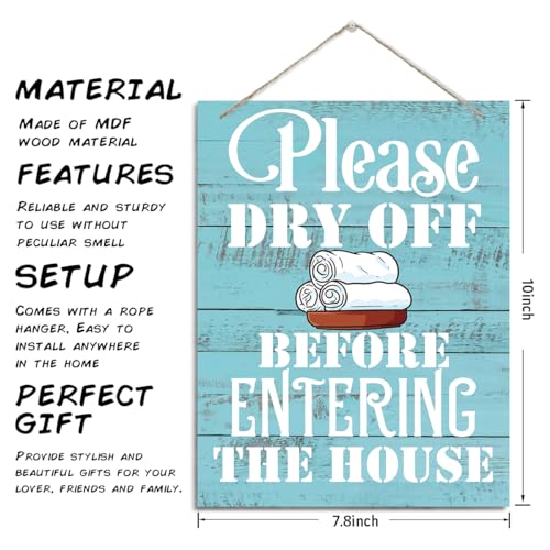 65% Off Rustic Wood Plaque Door Sign - Decorative Wall Hanger - Image 3