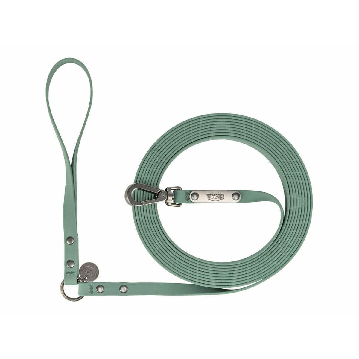 TRIXIE City style dog lead, water-resistant pvc training lead with non-slip handle, 393.7" / 0.51", sage green