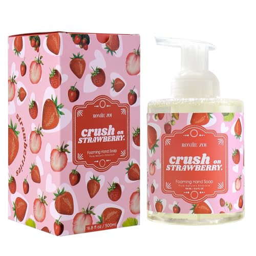Image of ROMIIE ZOI Foaming Hand Soap, Strawberry, 500ml / 16.8fl.oz | With Gift Box, Gentle cleansing, nourishes skin without drying