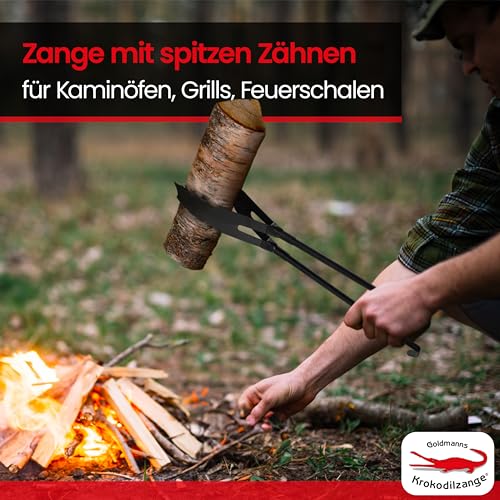 Goldmanns Krokodilzange Kaminzange das Original Made in Germany