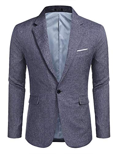 COOFANDY Sakko Herren Sportlich Slim Fit Anzugjacken Lässig Jacket...