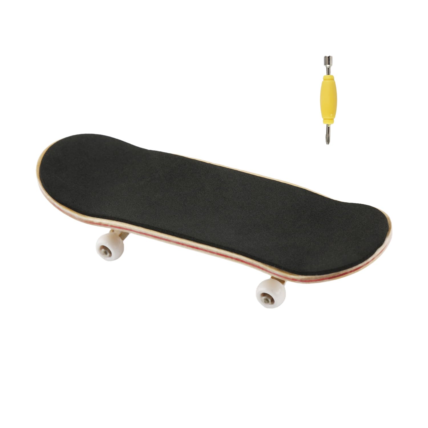Tabanzhe Fingerboard Skateboard, Mini Professional Finger Skateboard, Wood Wooden Fingerboard with Screwdriver, DIY Assembly Finger Board for Party Gifts Bag Fillers