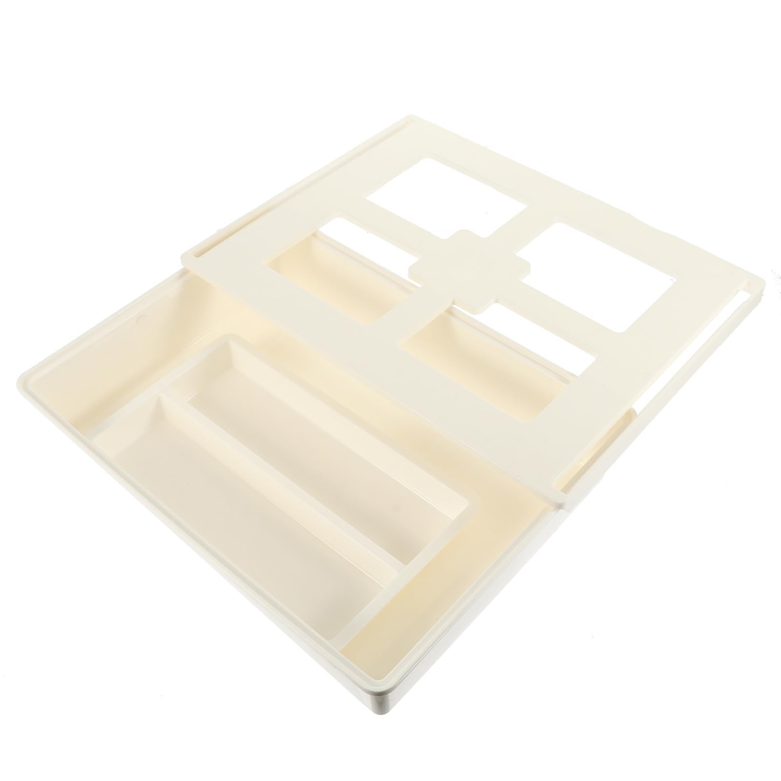 Estuche de Almacenamiento Debajo del Escritorio de Plástico Beige Adhesivo