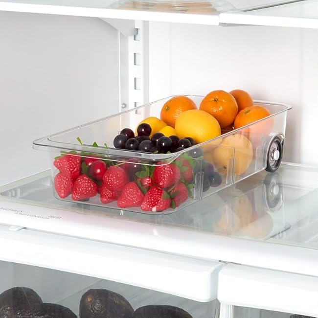 The Lakeside Collection Roll-Out Fridge Organizer - Single