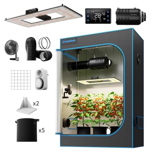 TurboWuchs Turbo2000& 120x60x180cm Growzelt Komplettset LED Grow Lampe Vollspektrum LM301H EVO LEDs Growzelt Kit Komplettes Hydroponics 1680D Growing Tent Kit Belüftungssystem