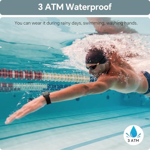 Image of Smart Watches for Women, 1.85 inch HD Smart Watch for Samsung /iPhone /Android, Fitness Tracker with 24 /7 Heart Rate /Sleep /SpO2 Monitor, Smartwatch 120+ Sports Modes 3ATM Waterproof (Jet Black, 1.8)