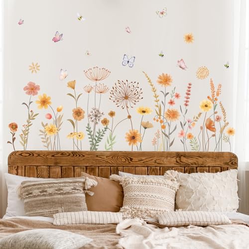 SHUCHING Wandtattoo Blumenwiese Boho Herbst – Ansicht 3