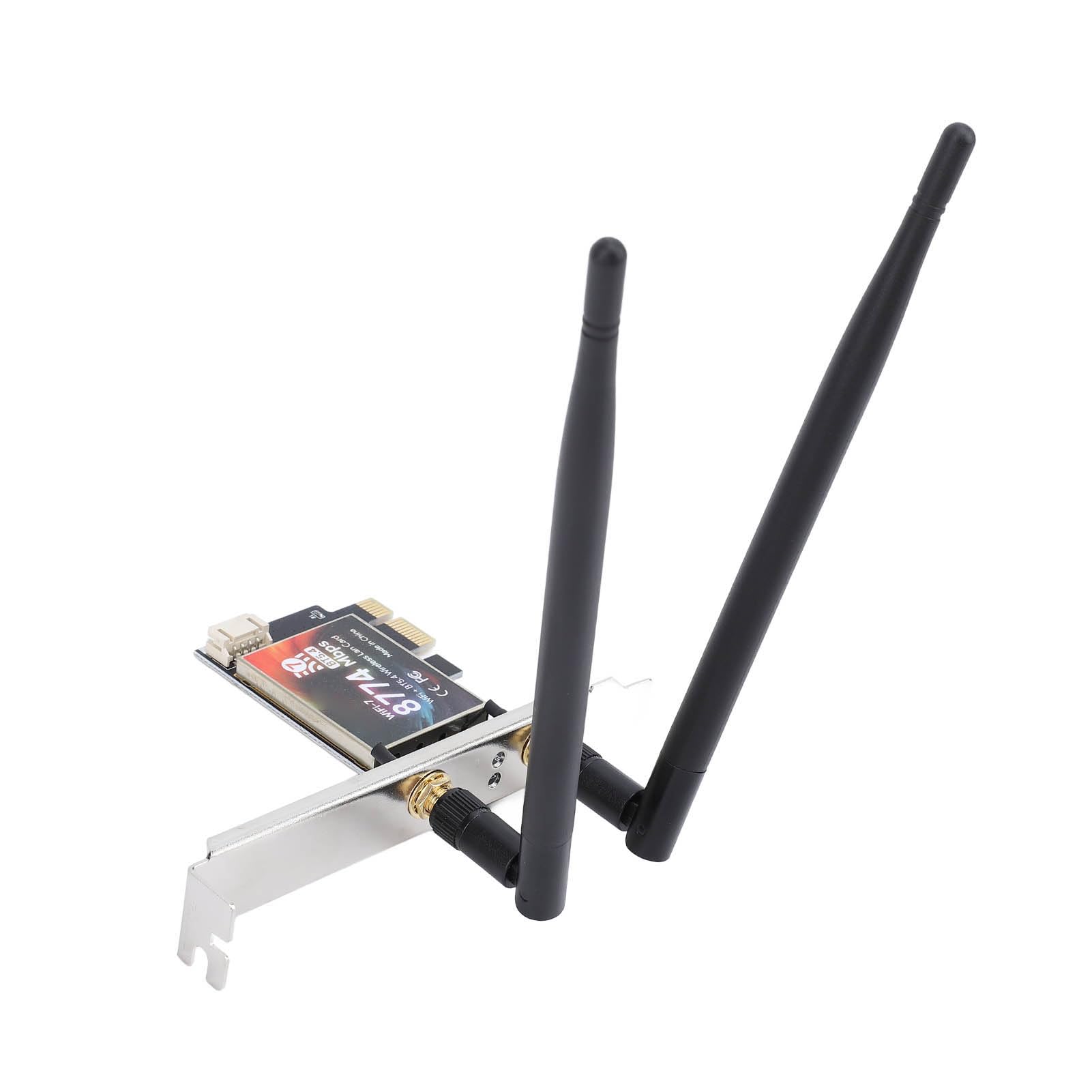 Zunate BE200 Carte WiFi 7, Carte Réseau WiFi 7 8774 Mbps PCIe WiFi avec Bluetooth 5.4, Tri Bande étend Le WiFi à 6 GHz, 802.11ax, MU MIMO, Adaptateur Réseau sans Fil 8774 Mbps pour