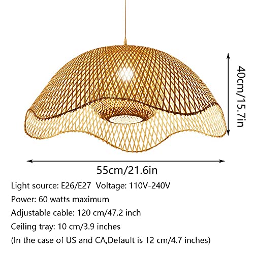 Créative en bambou creux suspension d'exception pour salon chic