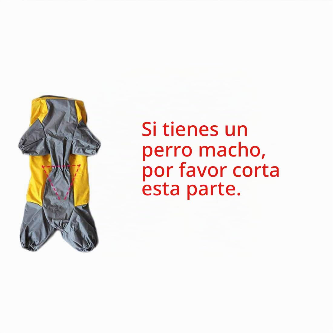 Patchwork Lluvia Abrigo para Perro Chubasquero Impermeable 4 Patas de Lluvia Chaqueta Mascotas Rain Coat Dog con Desmontable Capucha para Grandes Mediano y Pequeños Perros (30#, Amarillo)
