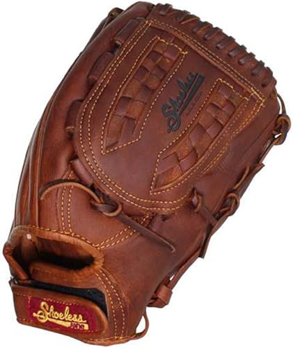 Miniatura 3 de Shoeless Joe Guantes Fast Pitch Basket Weave Web Brown Guante, 12 pulgadas, diestros