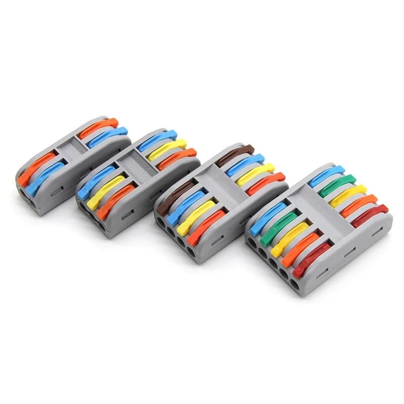 5–100 Stück Push-in-Kabelverbinder, 32 A, 250 V, Klemmenblock – Flammhemmender PC, kompakter Schnellanschluss for 0,08–4,0 mm² Kabel(LT-422,100pcs)