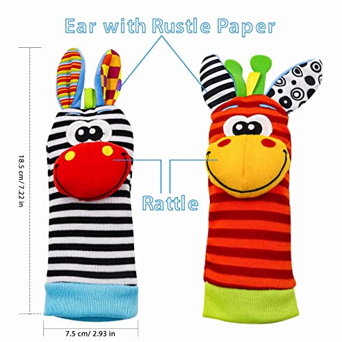 XAENA-Baby-Rasseln-Spielzeug-rasselsocken-babyrasselarmband-baby-babyspielzeug-0-6-monatePerfekt-fur-neugeborene-Jungen-und-Madchen