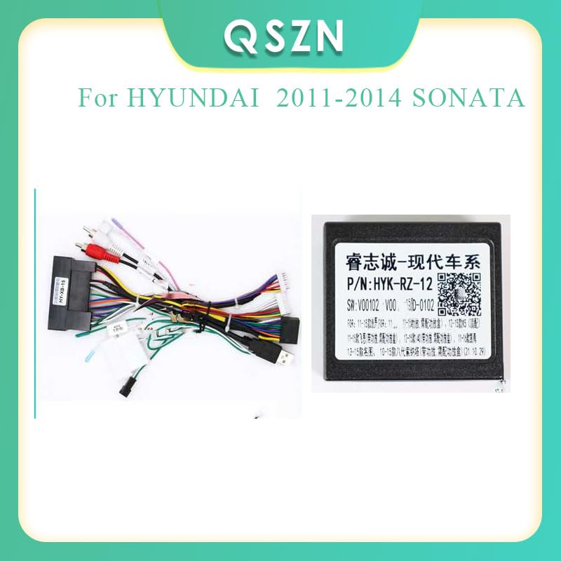 QSZN Car Radio Wiring Harness Adapter for Hyundai 2011-2014 Sonata Car Radio Power Cable Multimedia Car - (Color Name: canbus)
