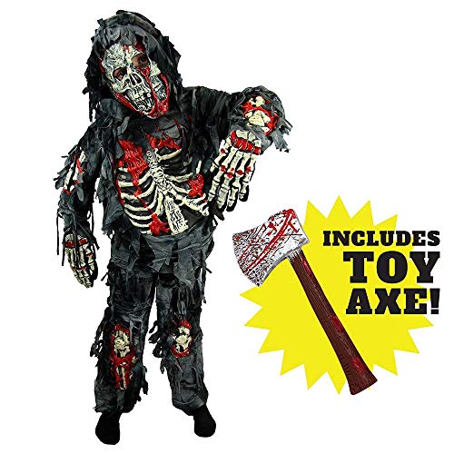 CHENYI Disfraz De Spooktacular Creations Zombie Deluxe para Niño con Hacha Sangrienta De Plástico Blando,L