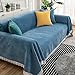 YCDZSW Chenille Colcha Multiusos para sofá, Funda de sofá, Manta Foulard Extra Grande,Funda Cubre Sofá Chaise Longue, Ideal como Toalla, Cubierta de Sofá (Azul,180 x 340cm)