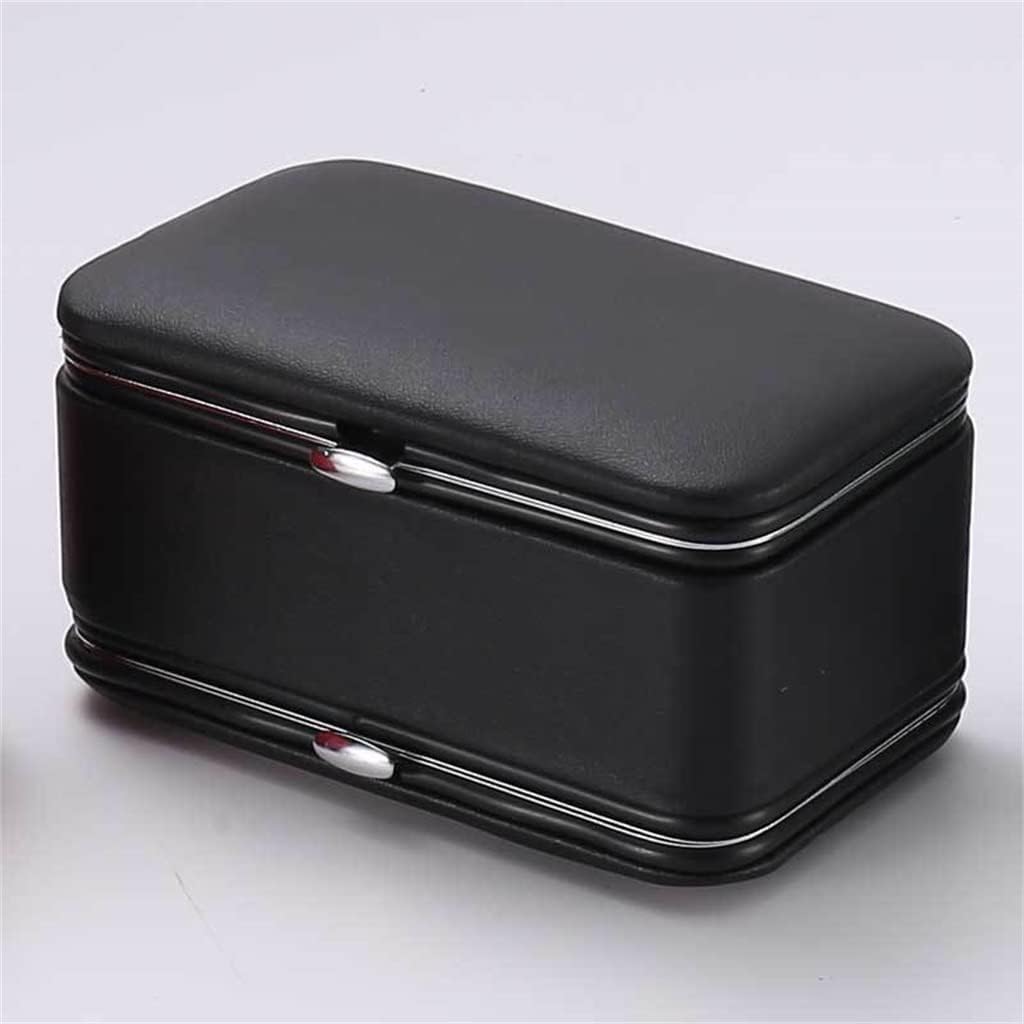 Cosmetic Manicure Tools Double Layer Portable Jewelry Box Storage Earrings Ring Multifution (Color : Black, Size : As shown) (C As shown)