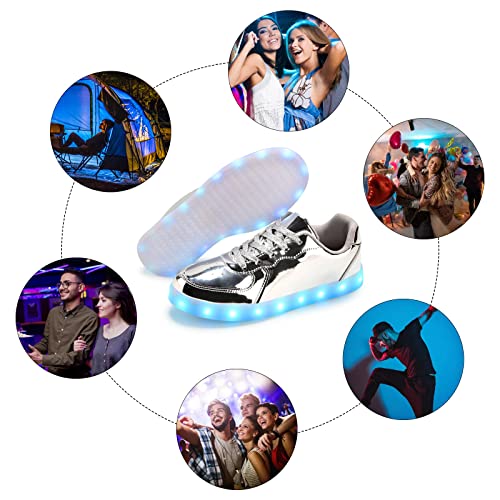 Image of Light Up Shoes Men Women LED Shoes USB Charging Adult High Top LED Sneakers Glow in The Dark Footwear for Dancing Party Festivals Festivals