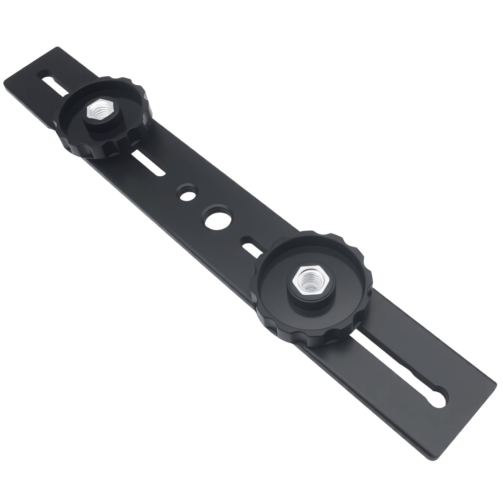 Soporte de montaje de flash doble barra de extensión de trípode de 20 cm con tornillo de 1/10,2 cm para lámpara de relleno y cámara SLR (negro)