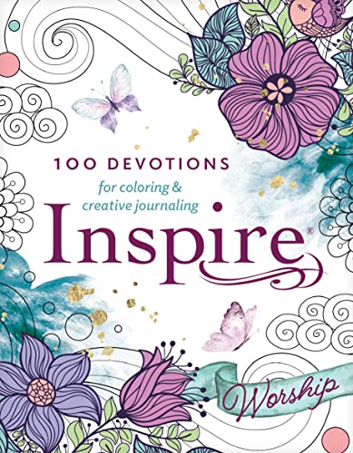 Inspire: Worship: 100 Devotions For Coloring And Creative Journaling