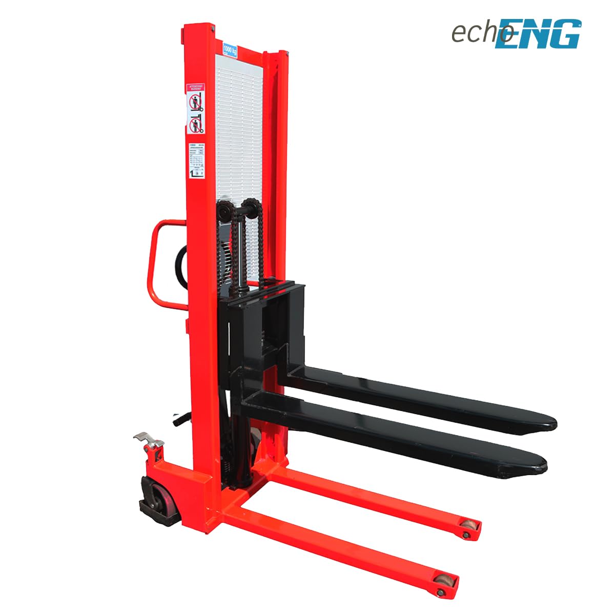 Sollevatore manuale per pallet, transpallet 1000Kg 1 T, carrello elevatore manuale, piattaforma elevatrice sollevamento pallet – echoENG – MA SL PR10