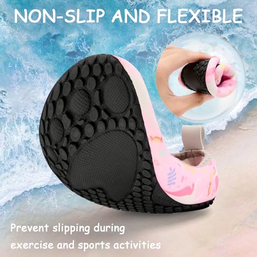 Image of ANLUKE Kids Boys Girls Water Shoes Barefoot Aqua Socks Fast Dry Beach Swim Outdoor Sports Shoes for Toddler