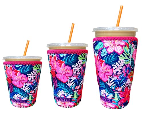 Image of 3-Pack Iced Coffee Sleeve SET OF 3 - Hibiscus