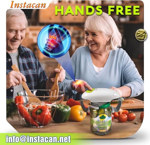 image for INSTACAN Higher Torque and One Touch Electric Jar Opener Easy Remove A