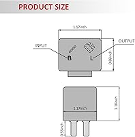 Vista 2 de Pack-4 Relé de intermitente electrónico LED ajustable de 12 V, relé intermitente electrónico de señal de giro de 2 pines, intermitentes electrónicos